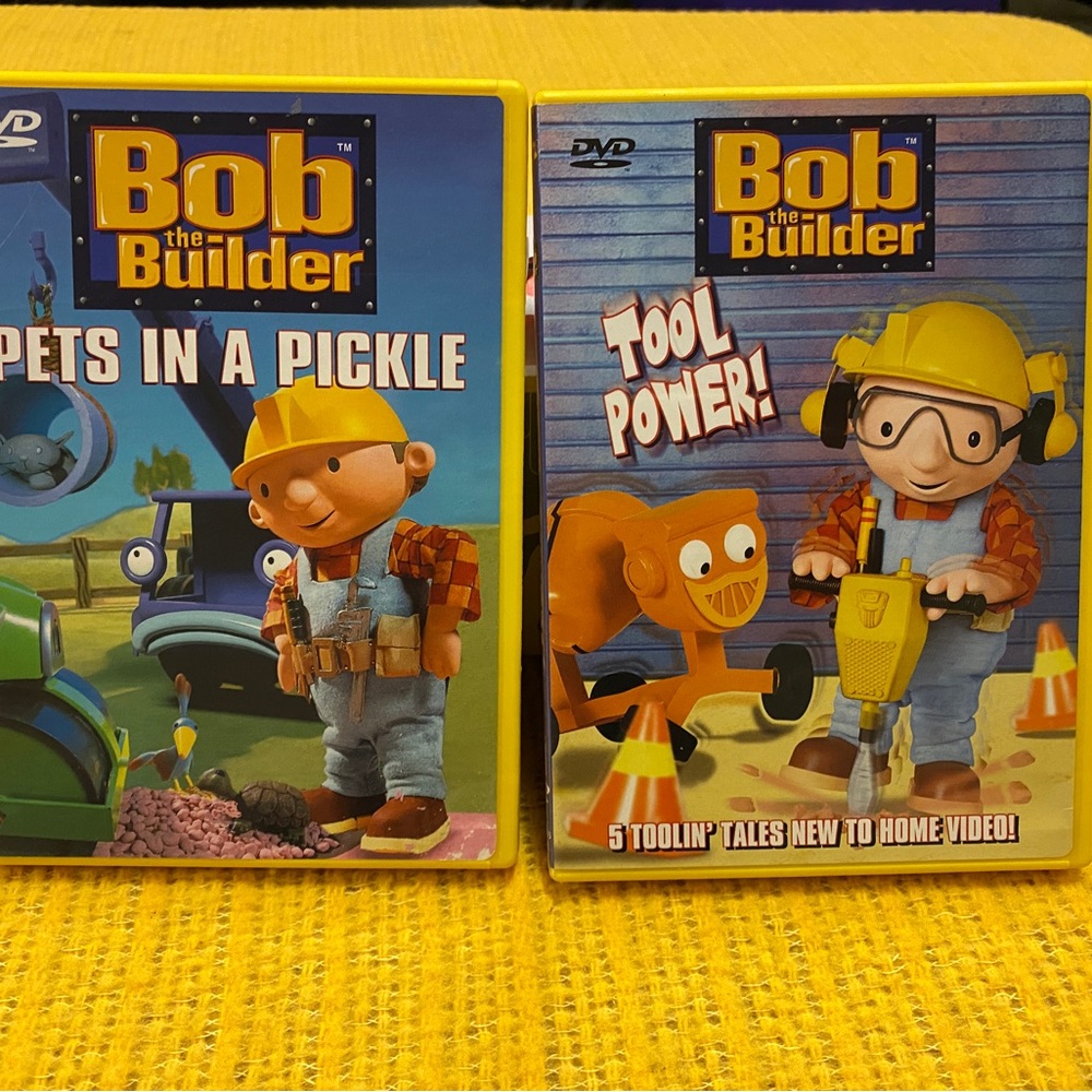 Bob the builder DVDs. Pets in a pickle and tool power!
